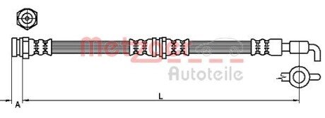 Гальмівний шланг METZGER 4110871