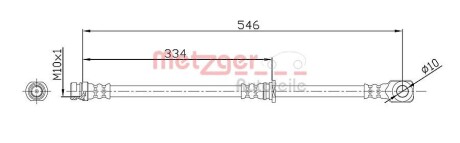 Тормозной шланг METZGER 4110918