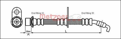 Гальмівний шланг METZGER 4111427