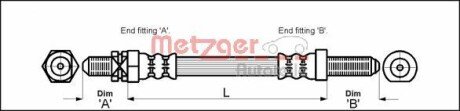 Тормозной шланг METZGER 4112102