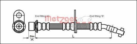 Тормозной шланг METZGER 4112167