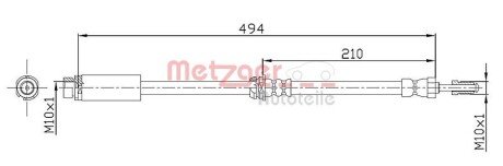 Тормозной шланг METZGER 4112313