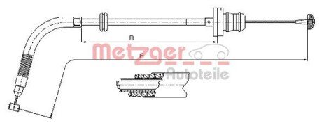 Трос газа METZGER 413.25