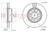 Гальмівний диск METZGER 6110253 (фото 1)