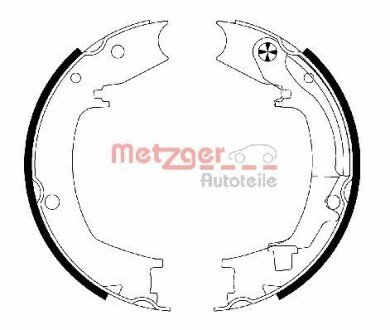 Комплект тормозных колодок, стояночная тормозная система METZGER MG 204