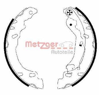 Комплект гальмівних колодок METZGER MG 828