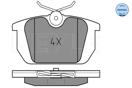 Комплект тормозных колодок, дисковый тормоз MEYLE 025 211 0314