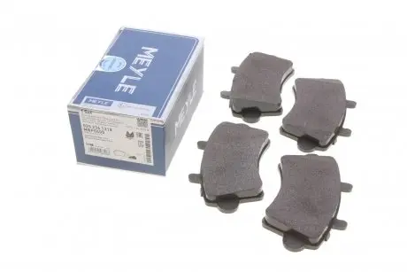 Комплект гальмівних колодок, дисковий гальмо MEYLE 025 236 1318