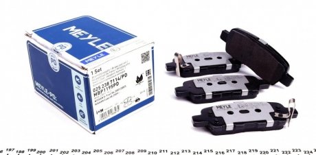 Комплект тормозных колодок, дисковый тормоз MEYLE 025 238 7114/PD (фото 1)