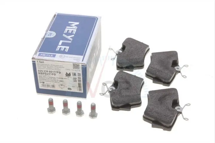 Фото 1 - Комплект тормозных колодок, дисковый тормоз MEYLE 025 239 8017/PD Комплект тормозных колодок, дисковый тормоз MEYLE 025 239 8017/PD (фото 1)