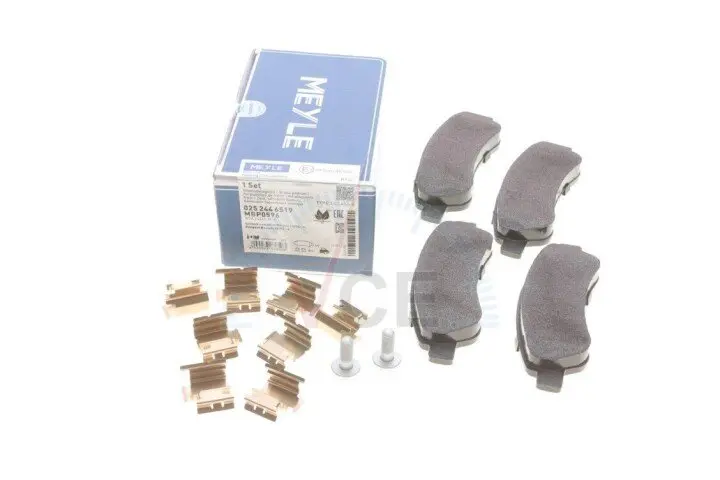 Фото 1 - Комплект тормозных колодок, дисковый тормоз MEYLE 025 244 6519 Комплект тормозных колодок, дисковый тормоз MEYLE 025 244 6519 (фото 1)