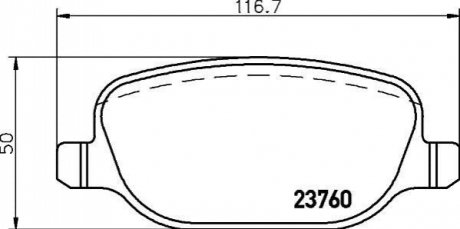 Комплект гальмівних колодок, дискове гальмо MINTEX MDB2624 (фото 1)