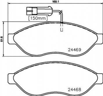 Комплект тормозных колодок, дисковый тормоз MINTEX MDB3365