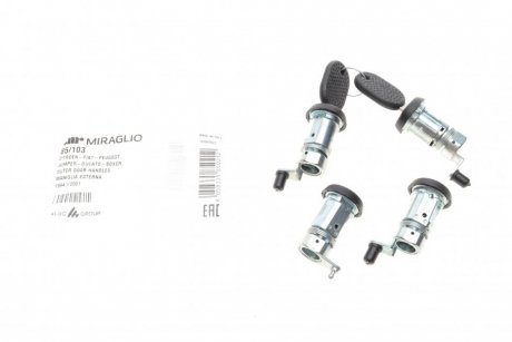 Комплект цилиндра замка MIRAGLIO 85/103 (фото 1)