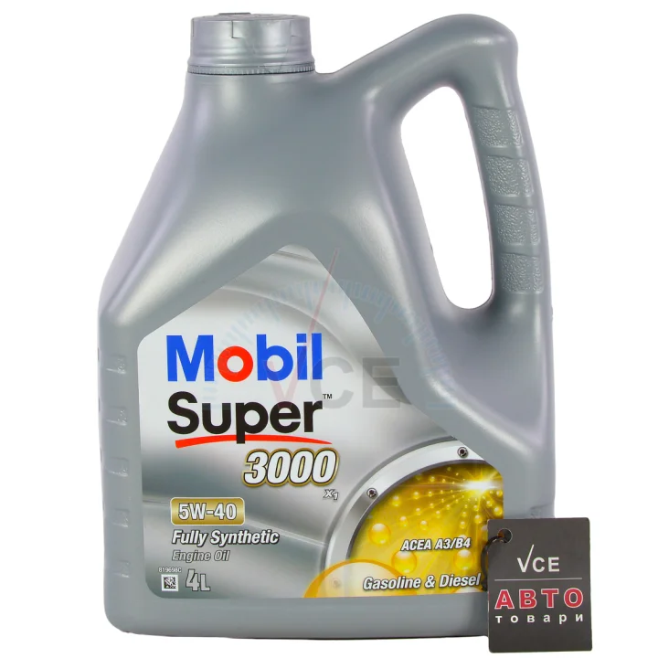 Моторное масло Super 3000 X1 5W40 4л MOBIL 150013 (фото 1)