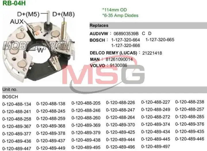 Фото 1 - Выпрямитель, генератор MOBILETRON RB-04H Выпрямитель, генератор MOBILETRON RB-04H (фото 1)