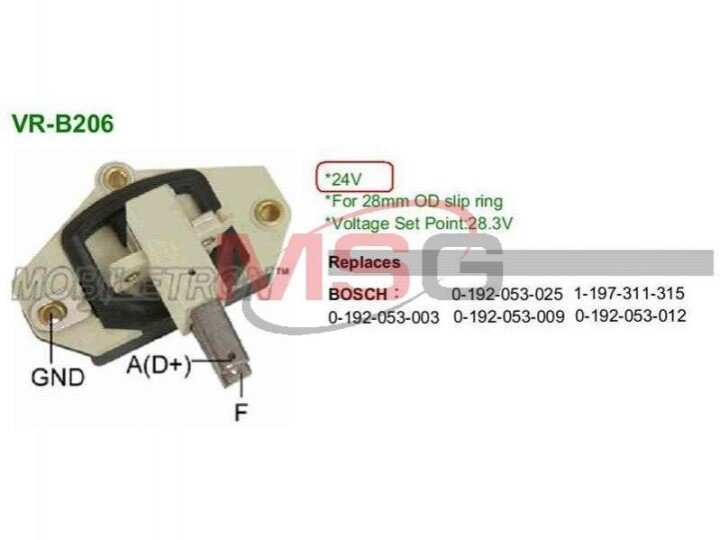Регулятор генератора MOBILETRON VR-B206 (фото 1)