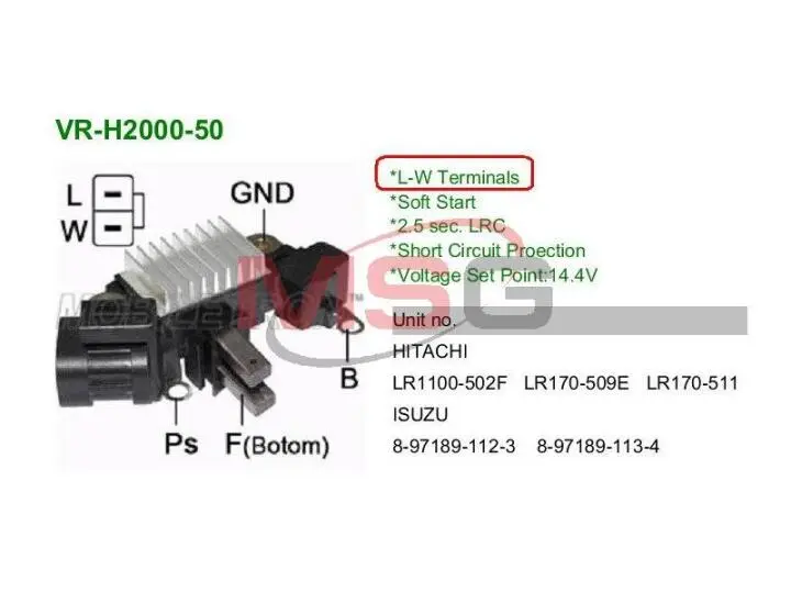 Регулятор напруги генератора MOBILETRON VR-H2000-50 (фото 1)