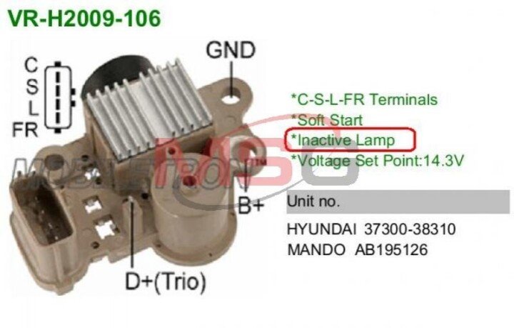 Регулятор генератора MOBILETRON VR-H2009-106 (фото 1)