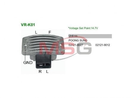 Регулятор генератора MOBILETRON VR-K01