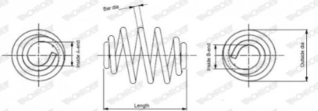 Пружина задняя opel corsa b MONROE SN0419