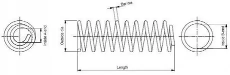 Mitsubishi пружина подвески задн.lancer,colt 92- MONROE SP1490