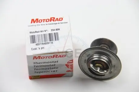 Термостат ford escort iii, iv/sierra/seat ibiza i 1.2-1.8d 84-93 (80 с) MOTORAD 234-80K