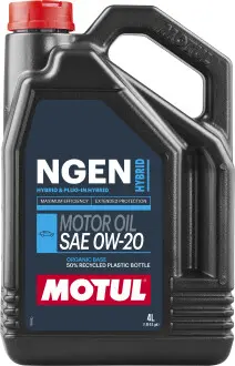 Моторное масло NGEN Hybrid 0W20 4л MOTUL 333107