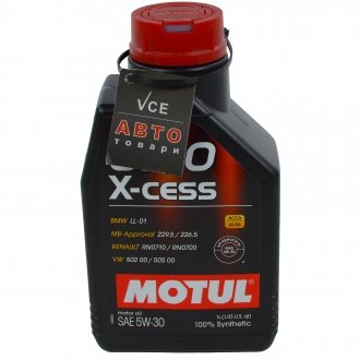 Моторное масло 8100 X-cess 5W30, 1л (108944) MOTUL 368101