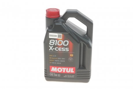 Моторное масло 8100 X-cess 5W30, 4л (108945) MOTUL 368107