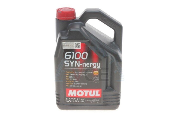 Моторна олива 6100 Syn-nergy 5W40 5л MOTUL 368351 (фото 1)