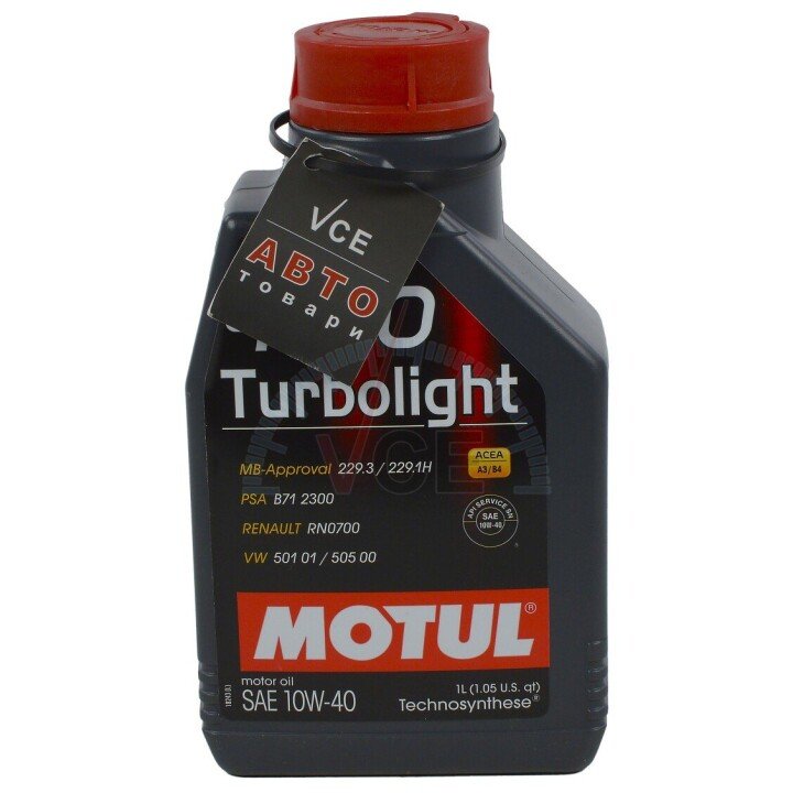 Моторное масло 4100 Turbolight 10W40 1л (108644) MOTUL 387601 (фото 1)