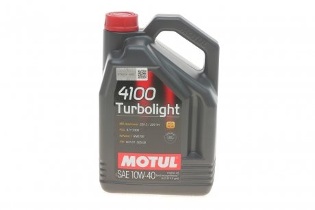 Моторное масло 4100 Turbolight 10W40 5л (108645) MOTUL 387606 (фото 1)
