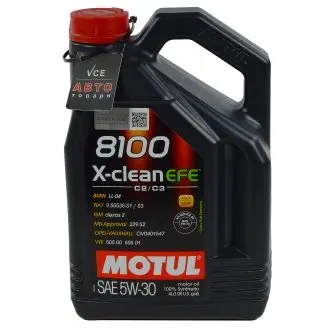 Моторное масло 8100 X-clean EFE 5W30 4л MOTUL 814007