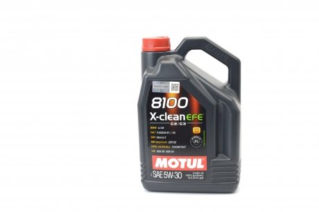 Моторное масло 8100 X-Clean EFE 5W30, 5л (109471) MOTUL 814051