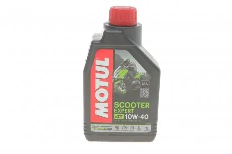 Моторна олива для 4-х тактних двигунів Scooter Expert 4T MA 10W40 1л MOTUL 831901