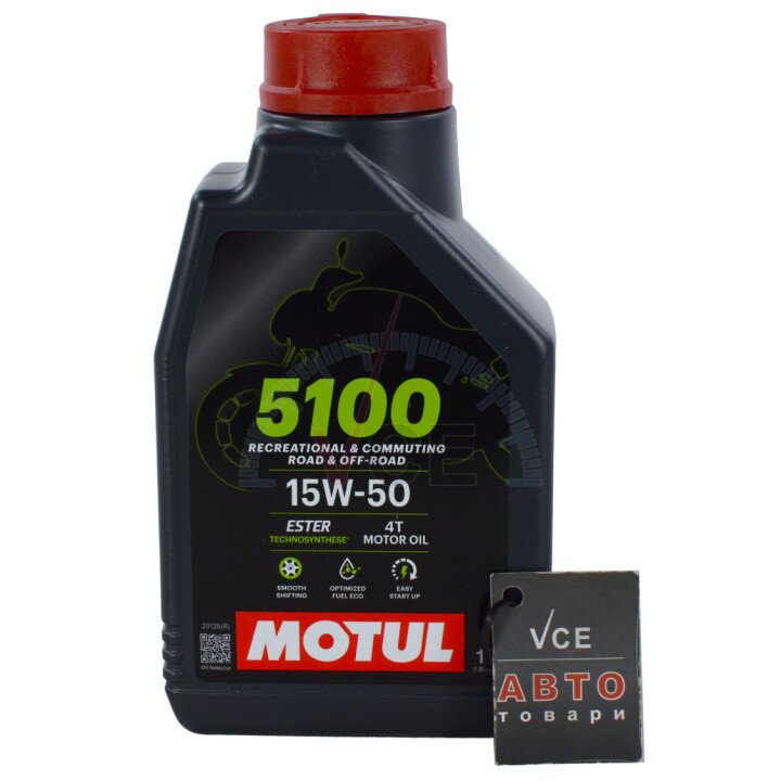 Моторна олива для 4-х тактних двигунів 5100 4T 15W50 1л MOTUL 836711 (фото 1)