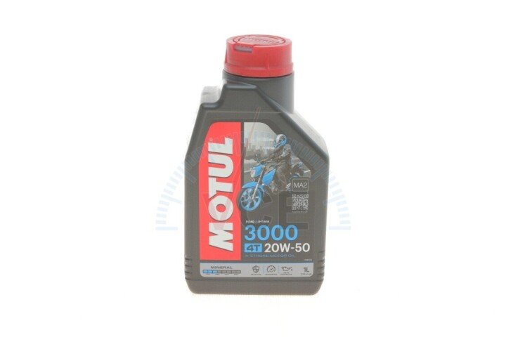 Моторна олива 3000 4T SAE 20W50 1л (104048/107318) MOTUL 837011 (фото 1)