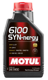 Моторное масло 6100 Syn-nergy 5W30 1л MOTUL 838311 (фото 1)