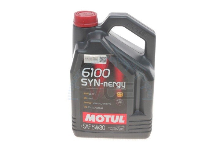 Моторна олива 6100 Syn-nergy 5W30 5л (107972) MOTUL 838351 (фото 1)