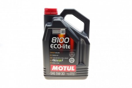 Моторное масло 8100 Eco-Lite 5W30, 5л (108214) MOTUL 839551 (фото 1)
