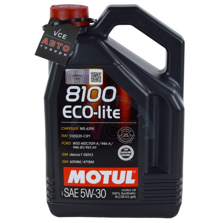 Моторное масло 8100 Eco-lite 5W30 4л (108213) MOTUL 839554 (фото 1)