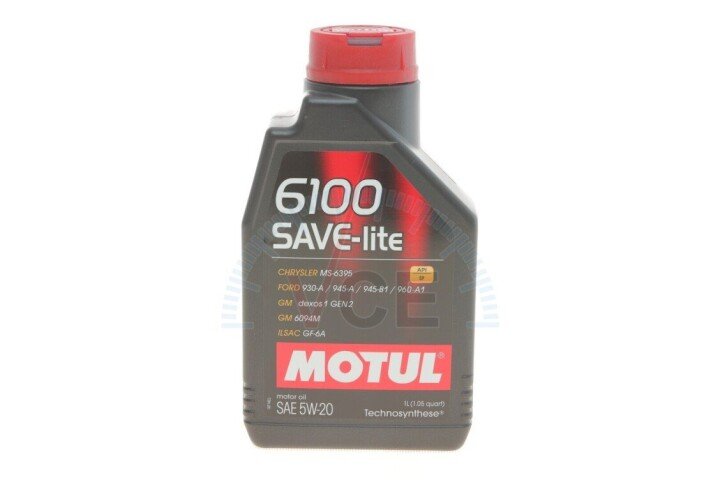 Моторное масло 6100 Save-lite 5W20 1л (108009) MOTUL 841311 (фото 1)