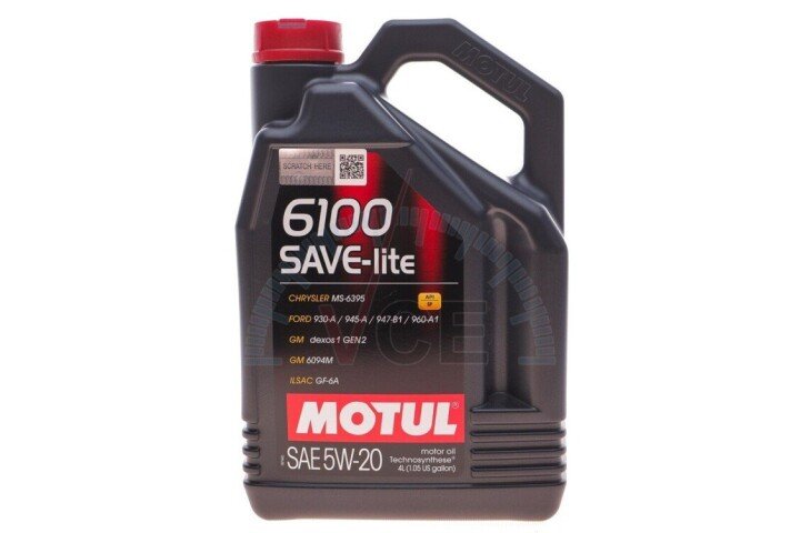 Моторна олива 6100 Save-lite 5W20 4л MOTUL 841350 (фото 1)