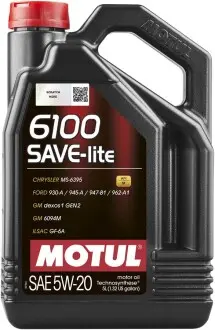 Моторное масло 6100 Save-lite 5W20 5л MOTUL 841351