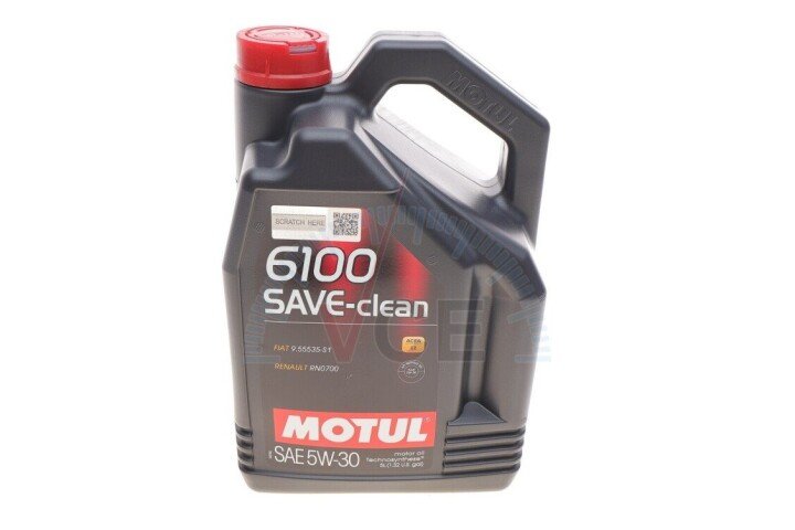 Моторное масло 6100 Save-clean 5W30 5л (107968) MOTUL 841651 (фото 1)