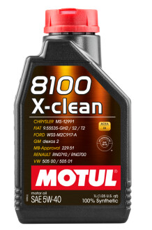 Моторное масло 8100 X-clean 5W40 1л MOTUL 843411