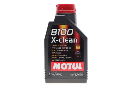 Моторное масло 8100 X-clеаn 5W40 1л (102786) MOTUL 843411