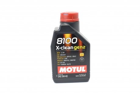 Моторное масло 8100 X-Clean Gen2 5W40, 1л (109761) MOTUL 854111