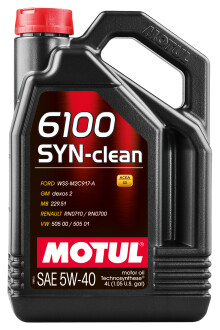 Моторное масло 6100 Syn-clean 5W40 4л MOTUL 854250